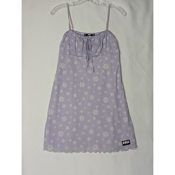 Flower Girl Lilac Mini Dress MINGA LONDON Size 10 Festival Fairycore, Kawaii0 - Picture 1 of 7